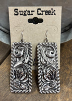 “Tooled in Sunflower” Earring