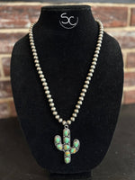 “Stoned Cactus” Necklace *Green