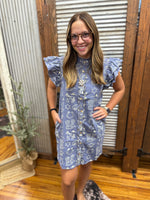 "Way Out West" Dress *Indigo