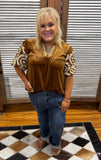 Rust Velvet Top