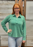 "Casual Knit" V-Neck *Green