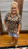 Buckstitch Leopard Top