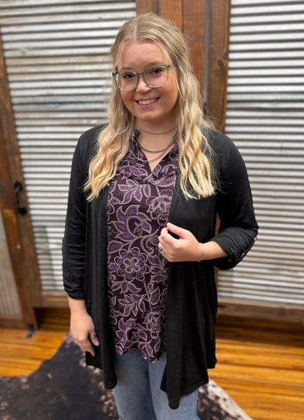 "Solid Lizzy" Cardigan *Black