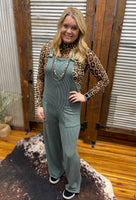 "Dusty Blue Ribbed" Overalls