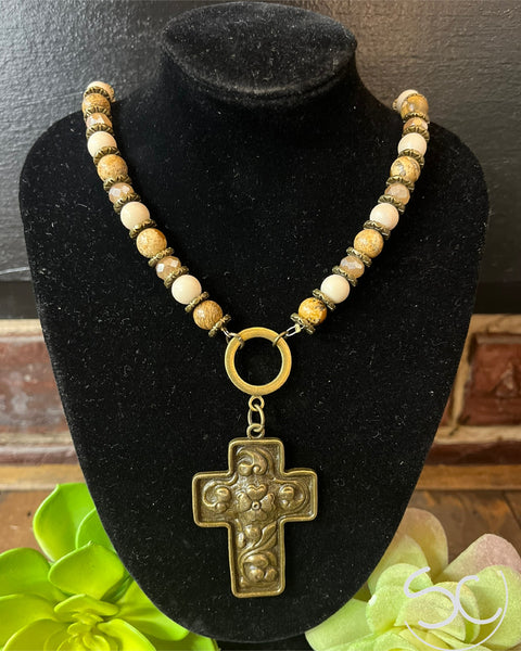 “Neutral Cross” Necklace