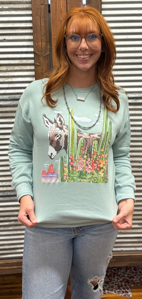 "Desert Donkey" XOXO Crewneck