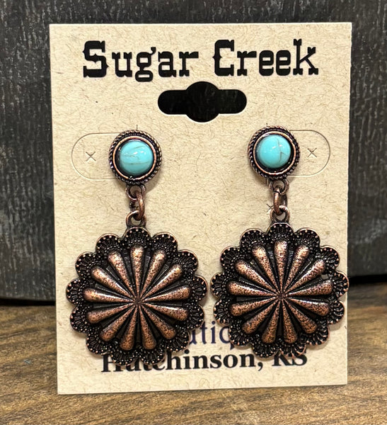 “Wash All The Hurt Away” Earring *Copper/ Turquoise