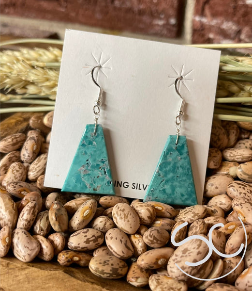 “Classic Slab 2” SS Turquoise Earring