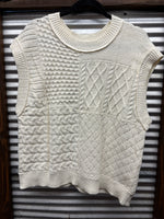 "Cable Knit Dolman" Sweater Tank