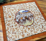 "Cattle Drive" XO Shorty Silk Scarf