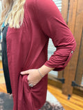 "Solid Lizzy" Cardigan *Wine