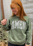 "Amen" Sweatshirt *Olive Green