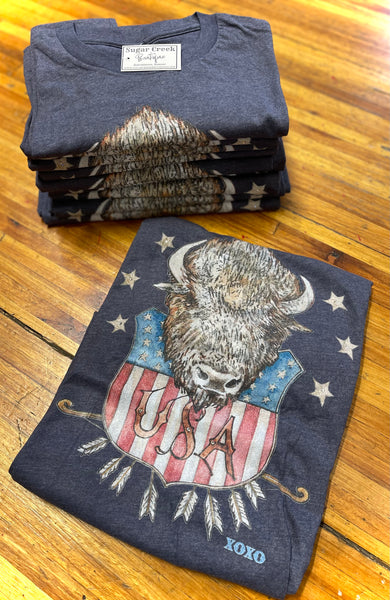 "USA Buffalo" XOXO Graphic Tee