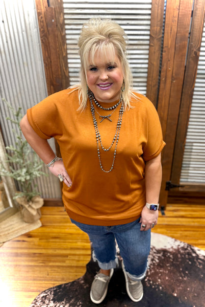 "Cloud Basic Mom Cuff" Top *Saddle