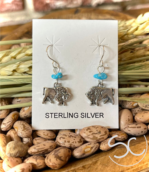 “Buffalo” SS Kingman Turquoise Earring