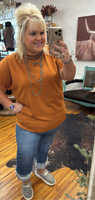"Cloud Basic Mom Cuff" Top *Saddle