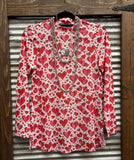 Pink Hearts Valentines Mesh Top