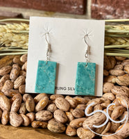 “Classic Slab 1” SS Turquoise Earring