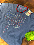 Flag Boot stich Graphic