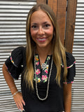 Daisy Polka Dot Flutter Sleeve Top