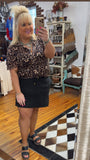 Mesh Around Blouse *Leopard