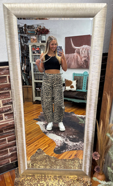 "Leopard Girl" Barrel Jeans