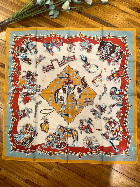 "Ranch Party" XO Shorty Silk Scarf