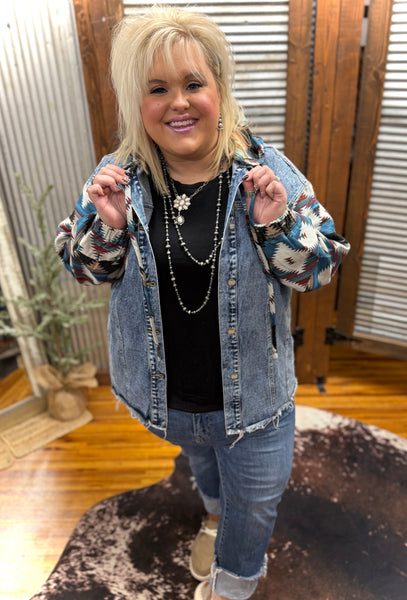 "Southern Roots" Denim Shacket