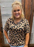 Buckstitch Leopard Top