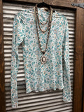 Kate Mesh Top- Western Paisley