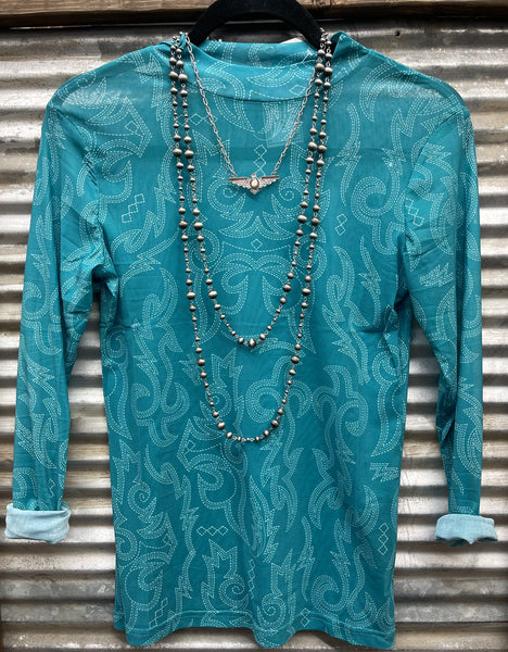 "Cowgirl Thing" Mesh Top