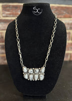 “Large Grid” Necklace *White Buffalo