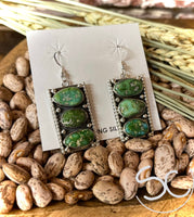 “Six Bar” SS Turquoise Earring