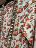 Pumpkins & Petals Mesh Top