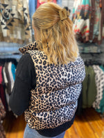 "Leopard Moves" Puffer Vest