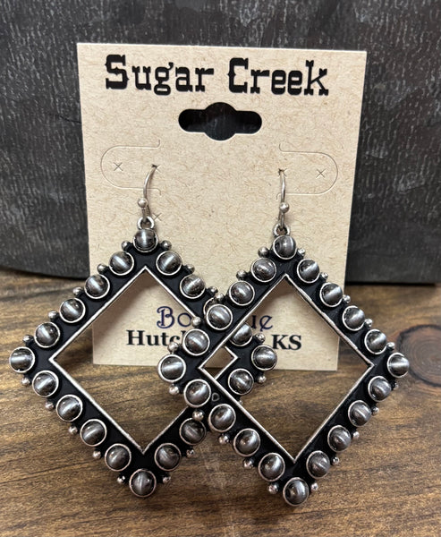 "Western Bubble Square" Earring *Navajo