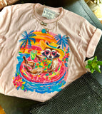 Summer Raccoon Graphic