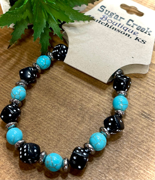 "Good Times Roll" Bracelet *Turquoise