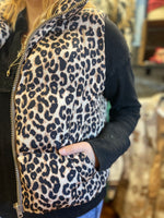 "Leopard Moves" Puffer Vest