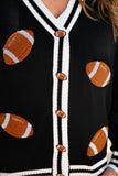 Football Knit Cardigan