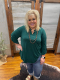 "Solid Lizzy" Top *Jewel Green