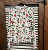 Midnight Bow Mesh Top