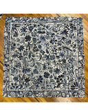 "Denim Flowers" XO Shorty Silk Scarf