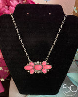 "Navajo Statement" Necklace *Hot Pink