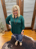 "Solid Lizzy" Top *Jewel Green