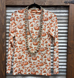Pumpkins & Petals Mesh Top