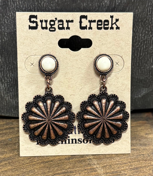 “Wash All The Hurt Away” Earring *Copper/ White Buffalo