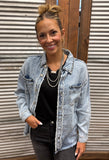 Studded Denim Shacket