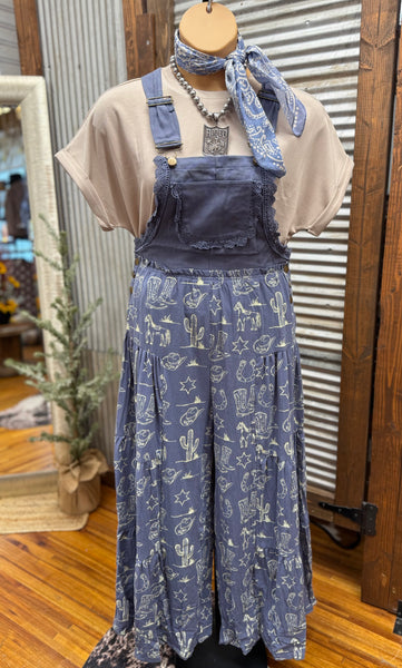 "Way Out West" Overalls *Indigo