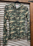 Green Camo Mesh Top
